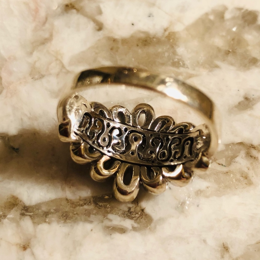 Sterling silver double crown CZ RING - Picture 5 of 10